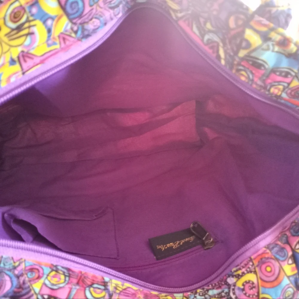NWT Laurel Burch Cat Tote Bag, Purse - Picture 7 of 8